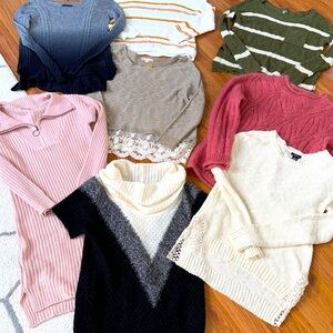 BUNDLE OF 8 small sweaters, gently used